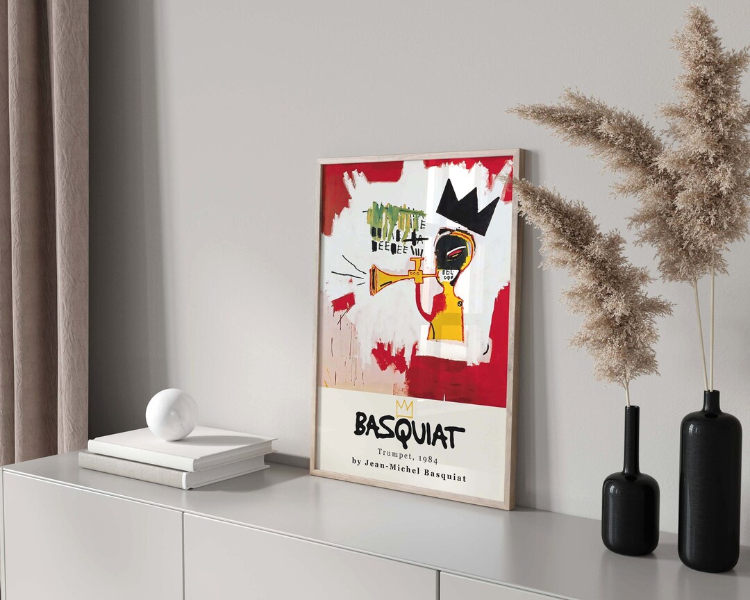 Basquiat Trumpet Exhibition Poster Basquiat Print Jean Michel Basquiat