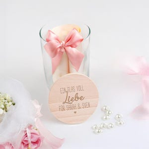 diamandi - Personalisierbares Vorratsglas mit Gravur – 880 ml Glas mit Holzdeckel – Geschenkidee Küche, Hochzeit - Glas voll Liebe