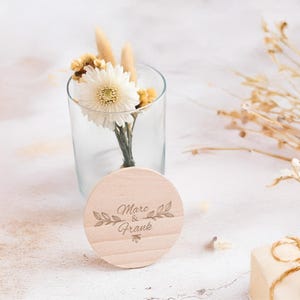 diamandi - Personalisierbares Vorratsglas mit Gravur – 880 ml Glas mit Holzdeckel – Geschenkidee Küche, Hochzeit - Ranken