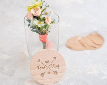 diamandi - Personalisierbares Vorratsglas mit Gravur – 880 ml Glas mit Holzdeckel – Geschenkidee Küche, Hochzeit - Liebespfeil