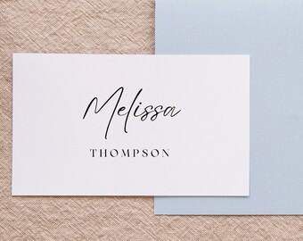 Tarjetas de lugar para bodas modernas: Tarjetas de nombre imprimibles (archivo PDF)