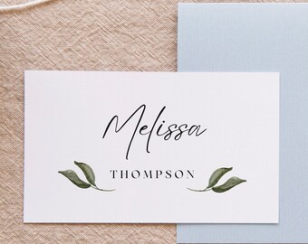 Plantilla de tarjetas de lugar para bodas con flores (archivo PDF)