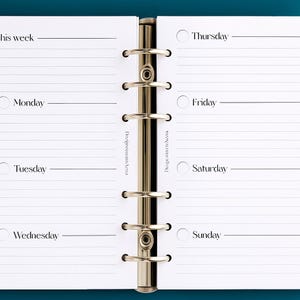 Planner Weekly Inserts | Personal Size Planner Inserts | Weekly Agenda