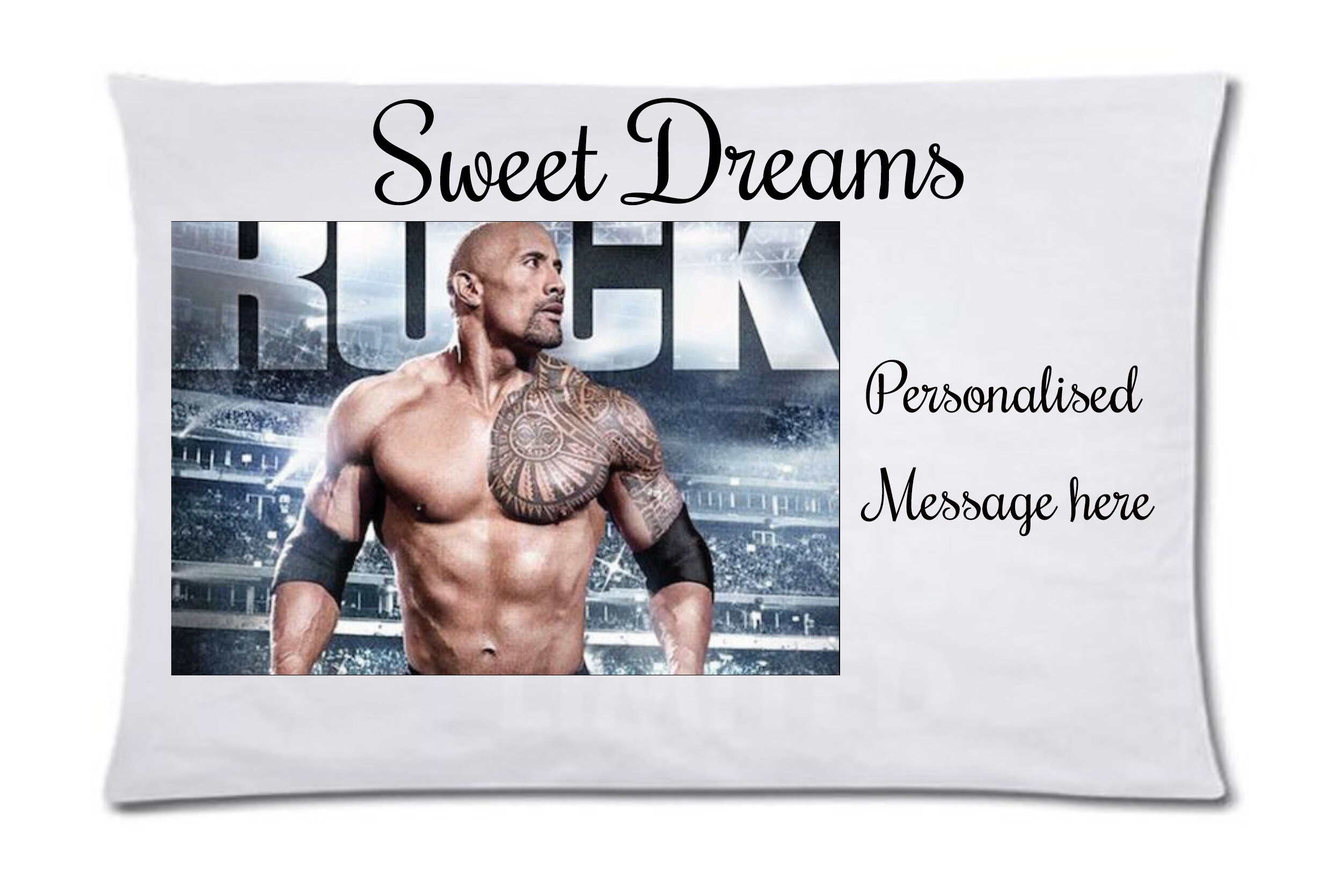 The Rock Meme Face Sequin Pillow Cover Funny the Rock Face 