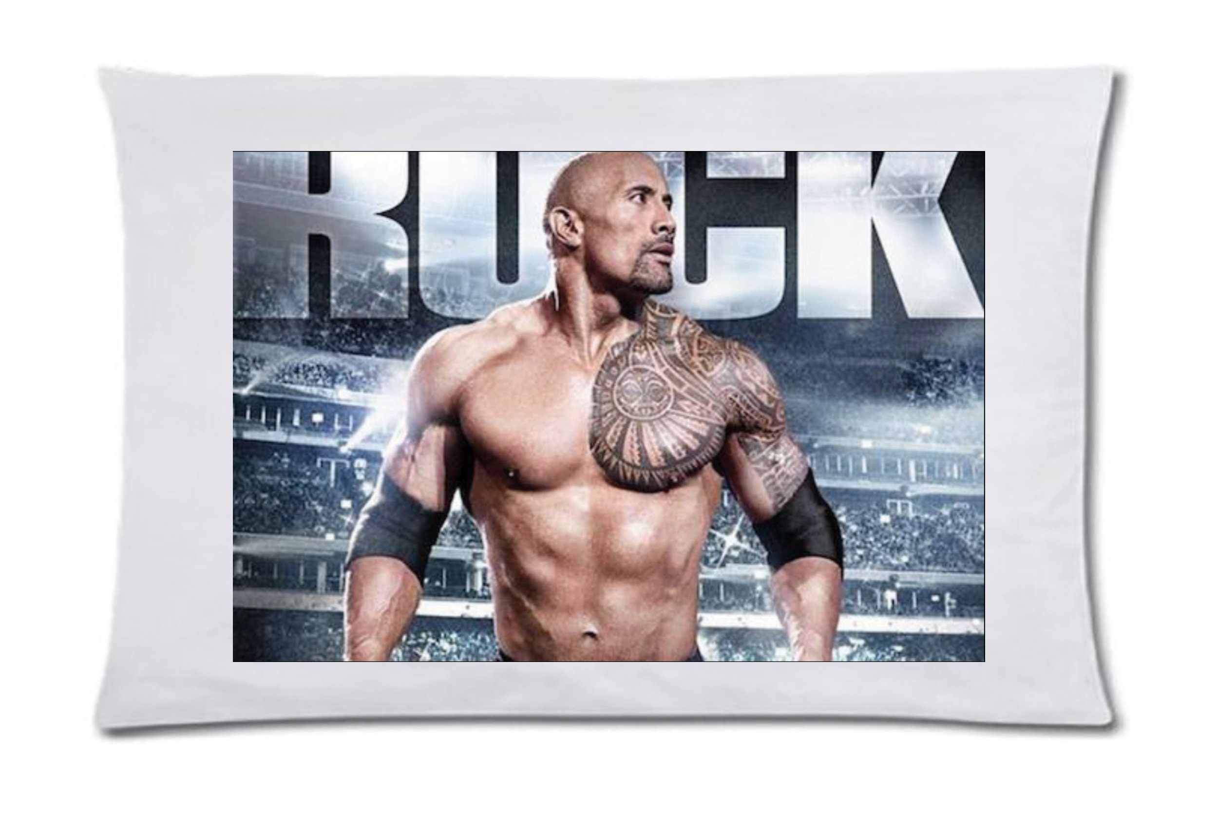 The Rock Meme Face Sequin Pillow Cover Funny the Rock Face 