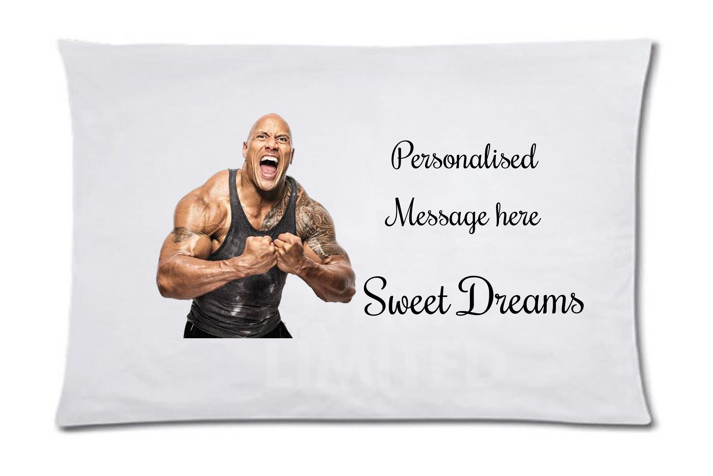 The Rock Meme Face Sequin Pillow Cover Funny the Rock Face -  Israel
