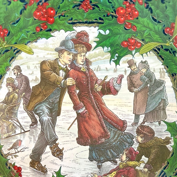 Jolie boîte en métal thème hiver/noël