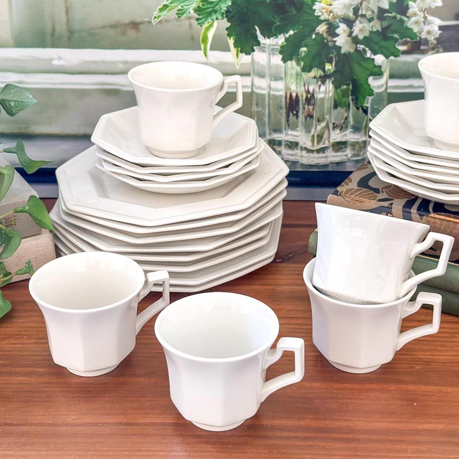 Vintage Coffee Set – Johnson Brothers – Pearl White – English Crockery