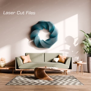 Sunny Parametric Laser Cut files cutting Wall Cut Ready Files Art Decor Wooden Wall Wooden Decor Art Modern Wall svg dxf eps  |#31|