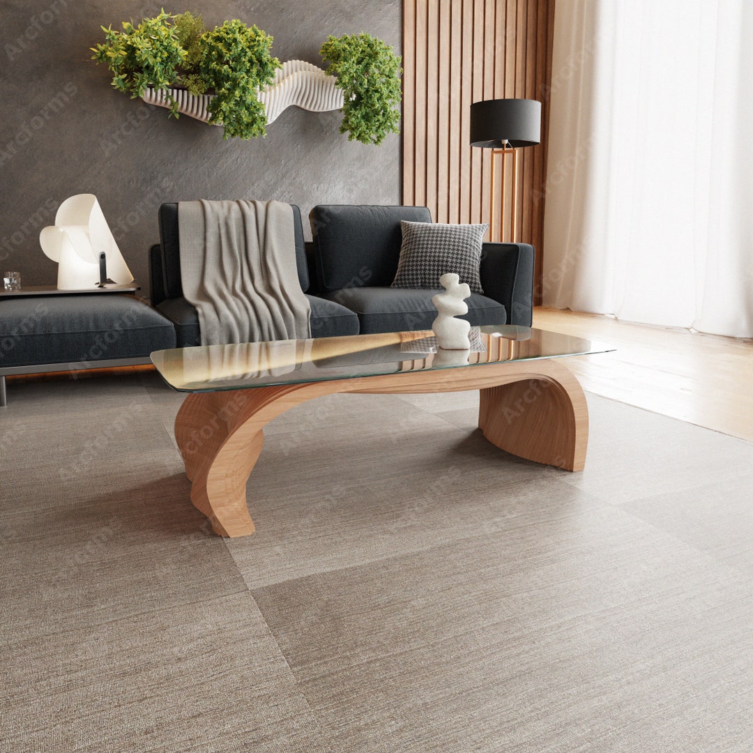 Wavy Table. File Wavy Wooden Coffee Table CNC Cut Files | Parametric Design (digital ...