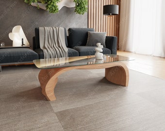 Wavy Wooden Coffee Table CNC Cut Files | Parametric Design (Digital Download)