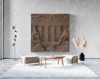 Parametric Wall Sculpture Parthenon DIY Plans Woodworking Wavy Wooden Wall svg dxf eps png / Cut Files / CNC files for cutting |#119|