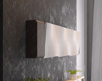 Escultura de ondas cinéticas Autómatas láser Archivos cortados por láser y CNC Arte Ilusión Decoración Arte / SVG, DXF, AI, eps, pdf