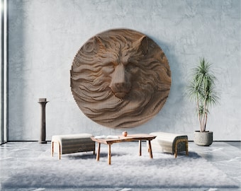 Parametric Wall Sculpture Decor Firefox Wavy Wooden Wall Decor svg dxf eps png / Cut Files / CNC files for cutting |#62|