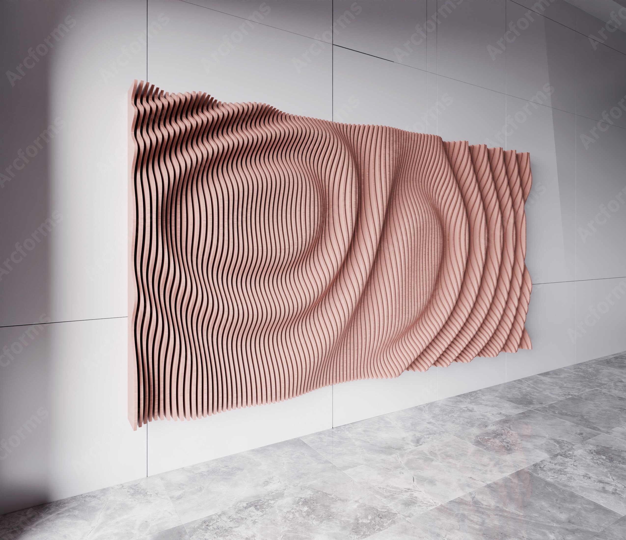 Parametric Wavy Wall Decor Cut Files | CNC Ready (digital Download ...