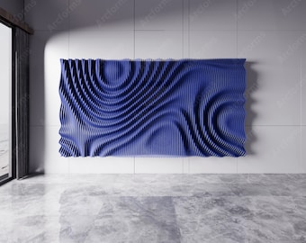 Parametric Wall Art Decor V4 | Wavy Wooden SVG CNC Cutting Files (Digital Download)