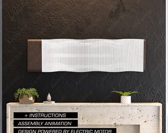 Serie de archivos de escultura cinética paramétrica / Arte mural cortado con láser CNC / Arte y decoración de pared CNC / Archivos de diseño / N.° 130