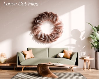 Parametric Wall Decor Cut Ready Files Art Decor Wavy Wooden Wall Wooden Decor Art Modern Wall svg dxf eps / CNC files for cutting |#18|