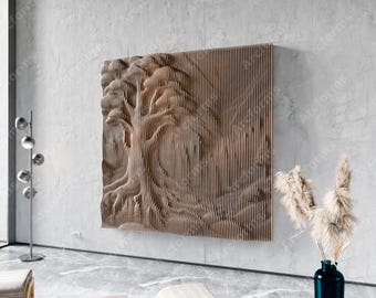 Nature Parametric Wall Sculpture DIY Plans Woodworking / Cut Files / CNC files for cutting |#118|