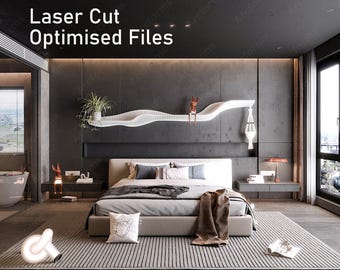 Parametric Shelf CNC Laser Cut Organic Shelf Wall Decor Laser Cut Files CNC Art Decor Shelf CNC Wall Decor Art |#126|