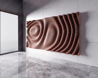 Parametric Wavy Wall Decor Cut Files | CNC Ready (Digital Download) |#16|