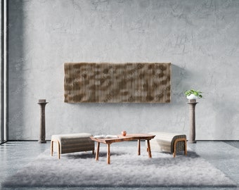 Parametric Wooden Wall Decor V7 | Wavy CNC Cutting Files (Digital Download)
