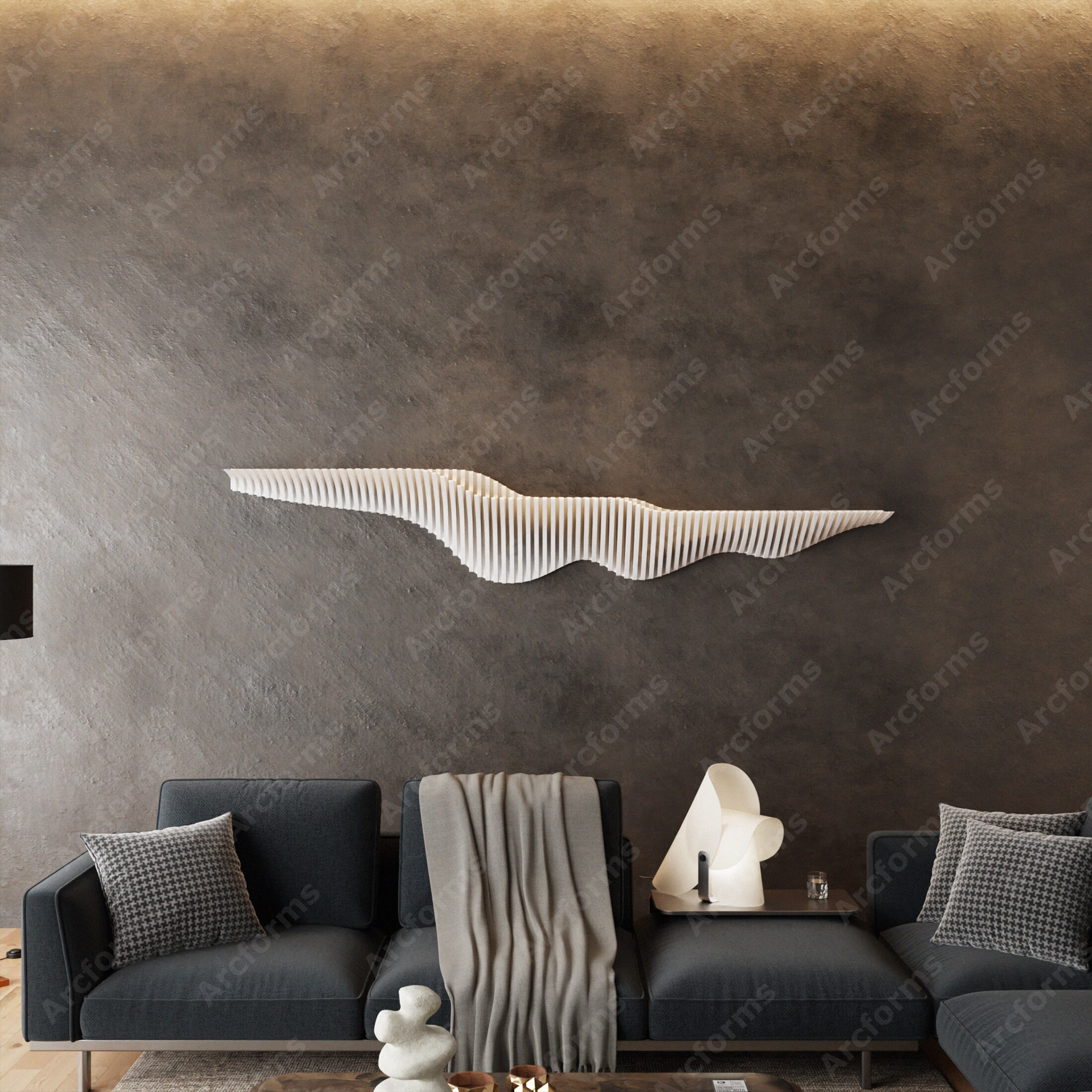 Parametric Wavy Wooden Wall Decor Shelf Design CNC Cut Files |#73| - Etsy