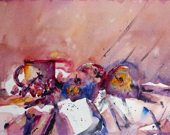 Still Life - Original Watercolor Painting / Original Watercolor