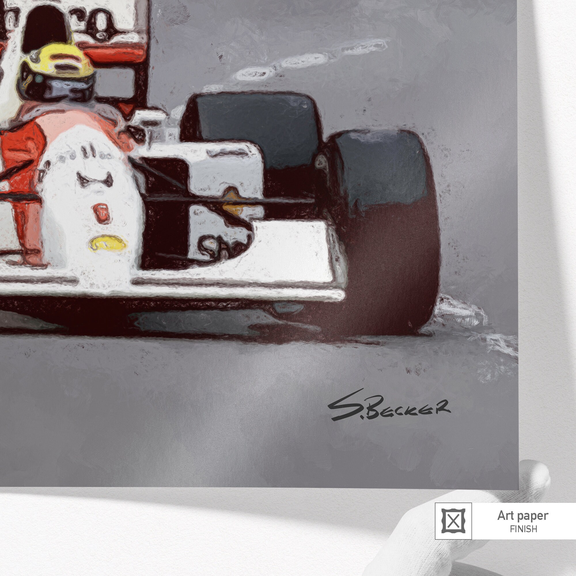 アイルトン セナ （アート）② アイルトン・セナ 1992 マクラーレン F1 限定版 キャンバス / プリント