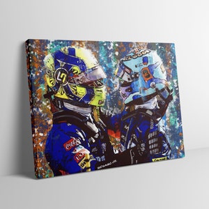 Lando Norris & Daniel Ricciardo 2021 McLaren F1 limited edition canvas / print / artwork