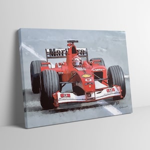 Michael Schumacher 2004 Ferrari II F1 limited edition canvas / print / artwork
