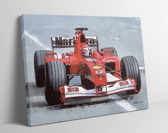 Michael Schumacher 2004 Ferrari II F1 limited edition canvas / print / artwork