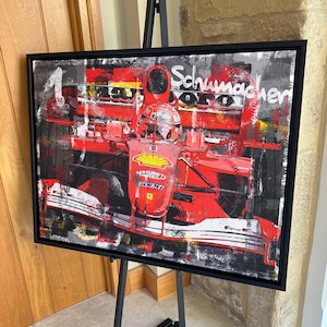 Michael Schumacher Ferrari &#39;2001&#39; F1 limited edition canvas / print / artwork