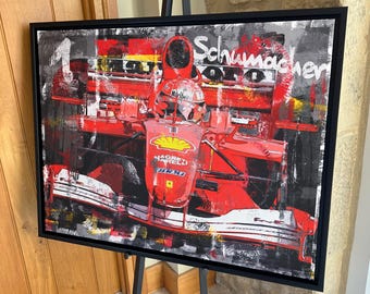 Michael Schumacher Ferrari '2001' F1 limited edition canvas / print / artwork