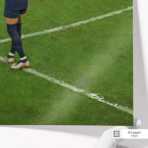 May include: A close-up of a green grassy field with white lines. The signature "S. Becker" is visible in the bottom right corner.