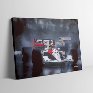 Ayrton Senna 1991 McLaren F1 limited edition canvas / print / artwork