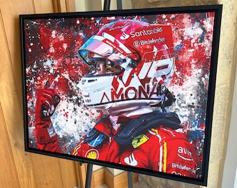 Charles Leclerc 2024 Ferrari F1 limited edition canvas / print / artwork