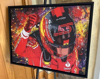 Carlos Sainz Ferrari 2024 F1 limited edition canvas / print / artwork