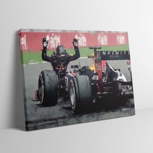 Sebastian Vettel 2013 Red Bull F1 limited edition canvas / print / artwork