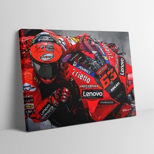 Francesco Bagnaia 2022 Moto GP limited edition canvas / print / artwork