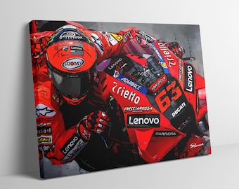 Francesco Bagnaia 2022 Moto GP limited edition canvas / print / artwork
