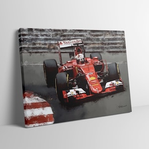 Sebastian Vettel 2015 Ferrari F1 limited edition canvas / print / artwork