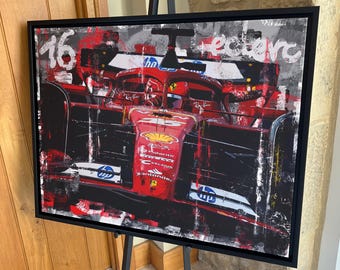 Charles Leclerc Ferrari '2024' F1 limited edition canvas / print / artwork