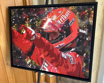 Michael Schumacher Ferrari 2004 F1 limited edition canvas / print / artwork