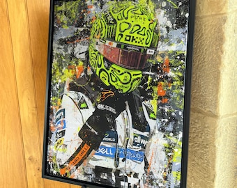 Lando Norris Monaco '2025' F1 limited edition splat canvas / print / artwork