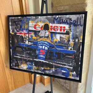 Nigel Mansell Williams &#39;1992&#39; F1 limited edition canvas / print / artwork