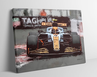 Lando Norris 2021 McLaren Gulf F1 limited edition canvas / print / artwork