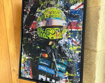 Lando Norris Silverstone McLaren '2025' F1 limited edition splat canvas / print / artwork
