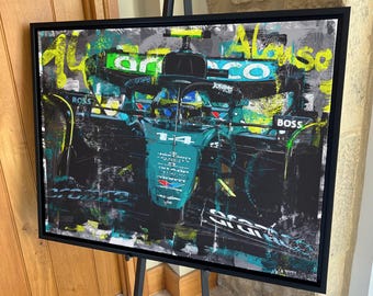 Fernando Alonso Aston Martin '2024' F1 limited edition canvas / print / artwork