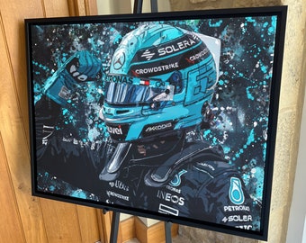 George Russell 2024 Mercedes F1 limited edition canvas / print / artwork